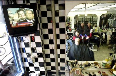 Bush At The Barber