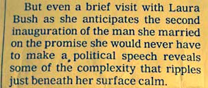 Inauguration Coverage: The "Really, Really Wonderful" Laura Bush