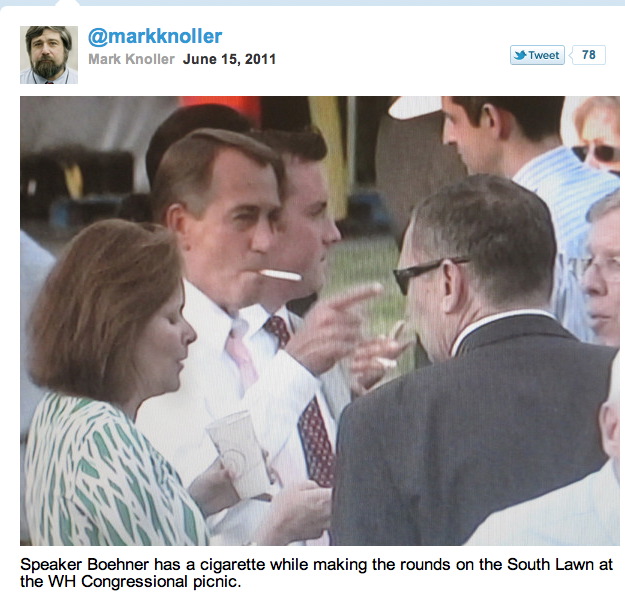 Knoller Boehner White House picnic