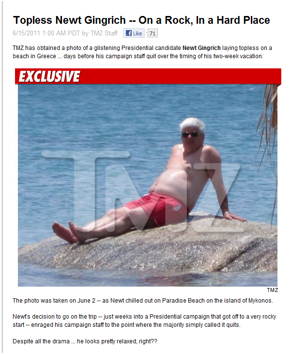 Newt Greece TMZ