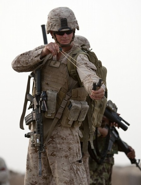 Afghanistan U S soldier slingshot