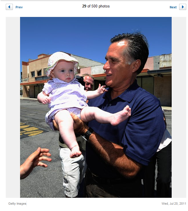 Romney juggling baby