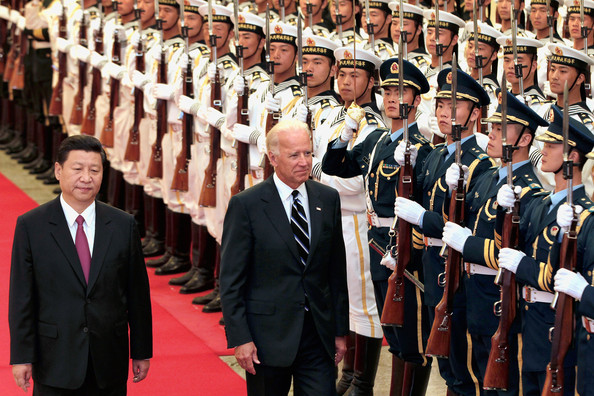 Biden Xi Jinping honour guard