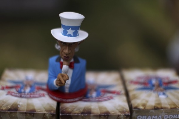 Tea Party Mans the Swift Boat: Obama As Angry, Bobbling, "Uncle Slam"