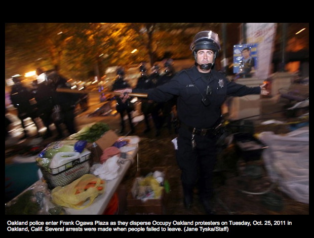 (De-)Occupy Oakland: Role of the Cameras and Comparison to Arab Spring