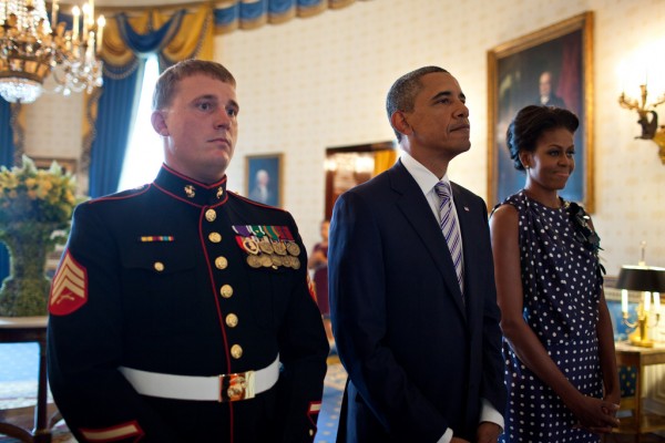 Still More Disturbing Pictures from the Afghan War: Obama and the Too-Shiny Marine
