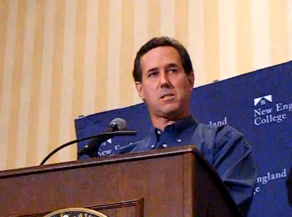 Santorum: Looks Like the Sweater's Come Off