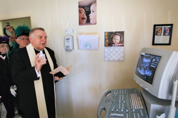 Miami Archbishop Blesses Ultrasound Machines At Pregnancy Care Center.  (Watch the Water!)