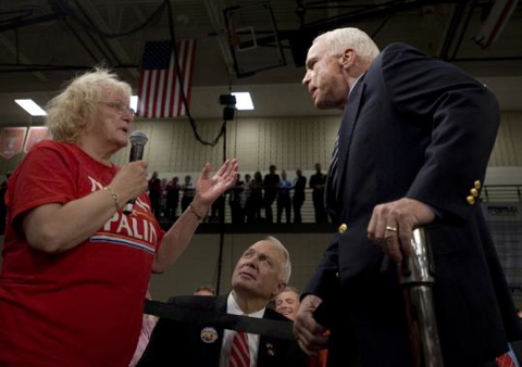 Reading the Pictures: McCain Puts Lid on Obama Defamer, Romney Doesn't