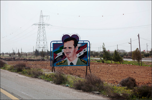 Assad as Mickey Mouse