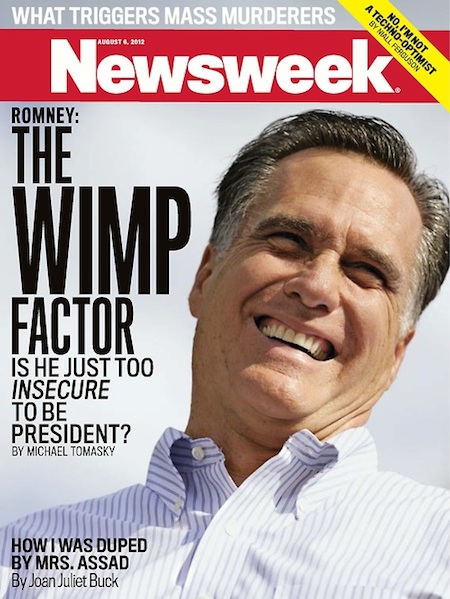 Newsweek Romney Wimp cover 450