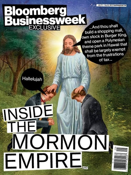 Businessweek Cover: The Mormon Empire, Burger King and Romney the Almighty