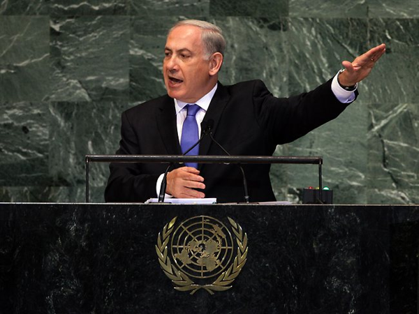 Netanyahu General Assembly outstretched hand