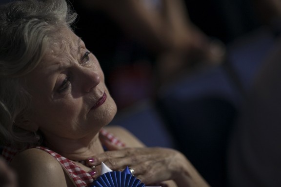 RNC Convention touching woman