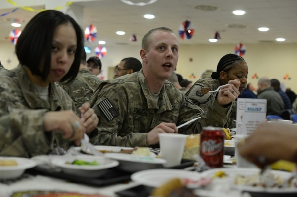 U.S. Troops in Afghanistan Made Token and Awkward Turkey Day Appearance