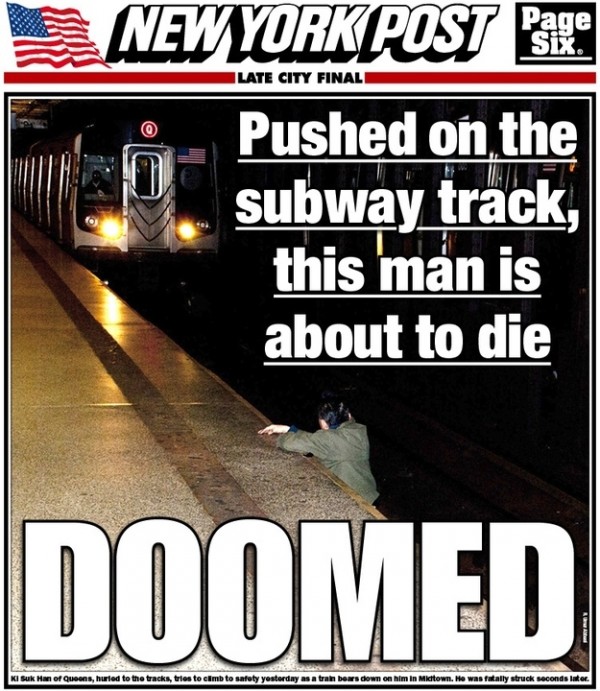 Doom in America: What The NY Post Subway Death Photo Is Really About