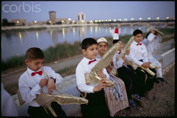 Alexandra Boulet Boys pre-invasion Baghdad Corbis