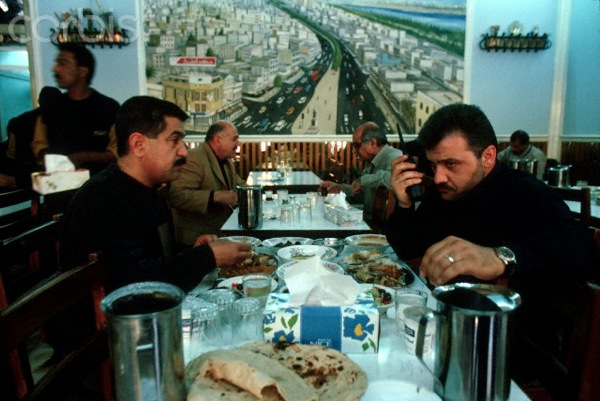 Alexandra Boulet Baghdad lunch 2003 Corbis