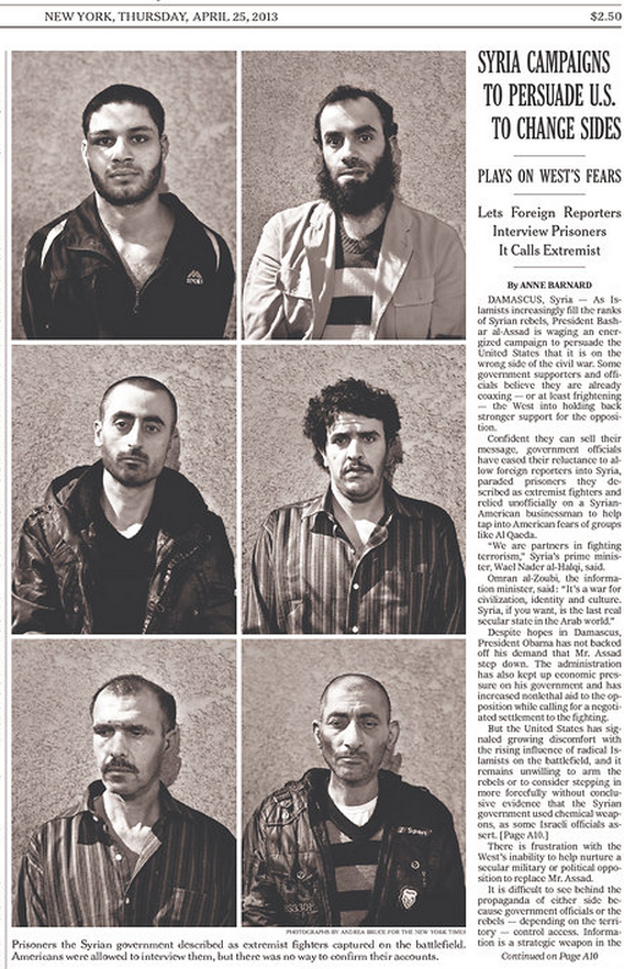 Syria Serves Up Rebel "Terrorists" to Western Journalists. Q is: How to Shoot Them?