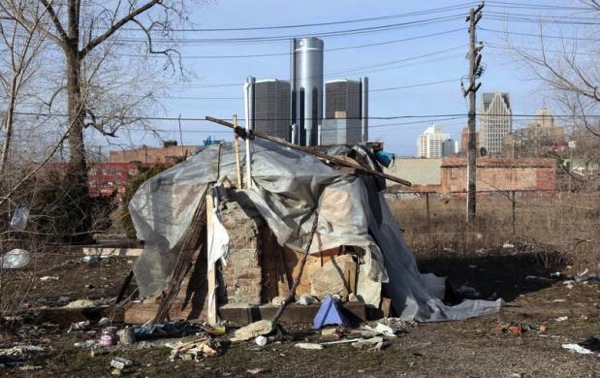 Homeless structure Detroit Reuters