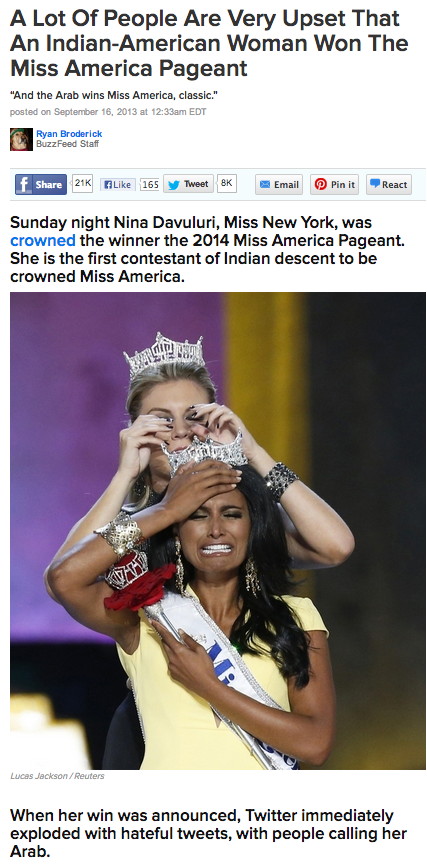 No Photos by Women Photojournalists In Syria & Brown Miss America Freak Out: 2 Reasons BuzzFeed Starting to Piss Me Off