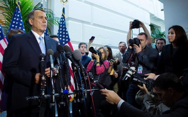 Boehner photographed during shutdown Watson AFP