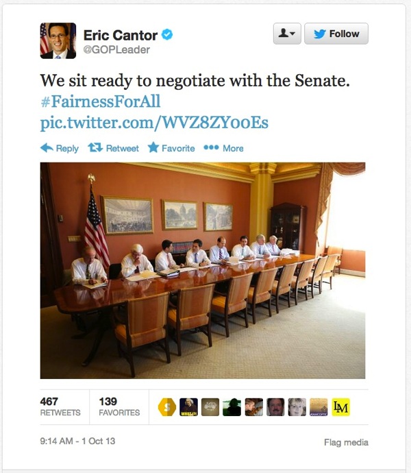 Cantor White Men TwitPic Govt Shutdown