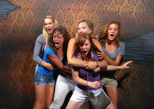 Terrified people at nightmares fear factory 9