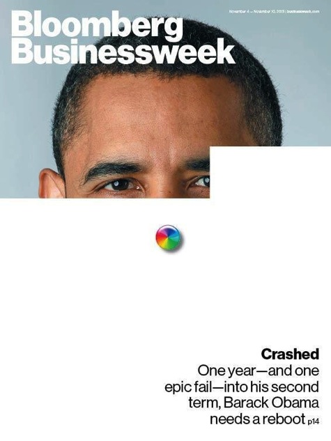 Obama Businessweek cover healthcare site crash