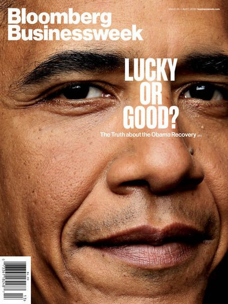 Obama Businessweek cover lucky or good