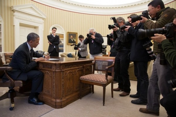 Pic of the Day: White House's Crass (Visual) Response to Media's Photo Access Protest