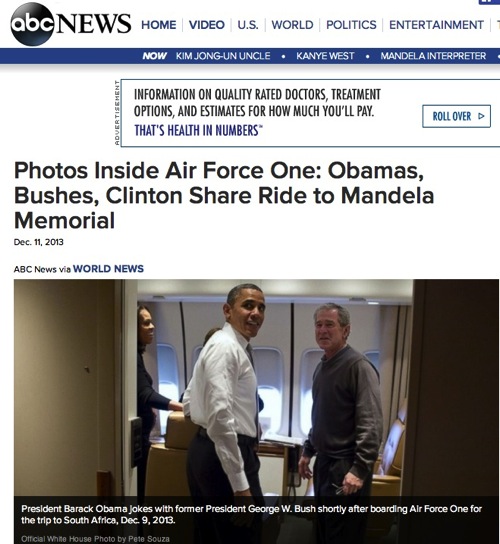 AF1 Bush Obama South Africa Pic ABC News