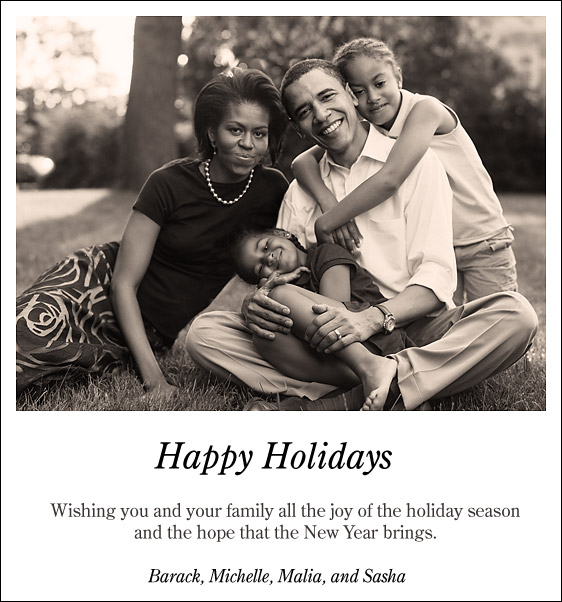 History, Holiday Cards and that Obama "Visual Propaganda" Machine