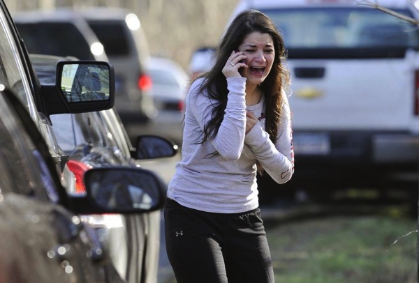 Girl crying Newtown