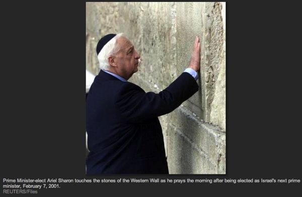 Reuters Sharon slide Wailing Wall