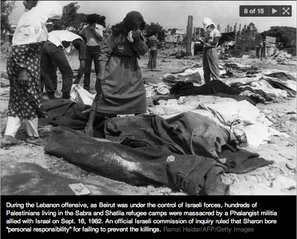 Aljazeera Sabra Shatila Sharon slide