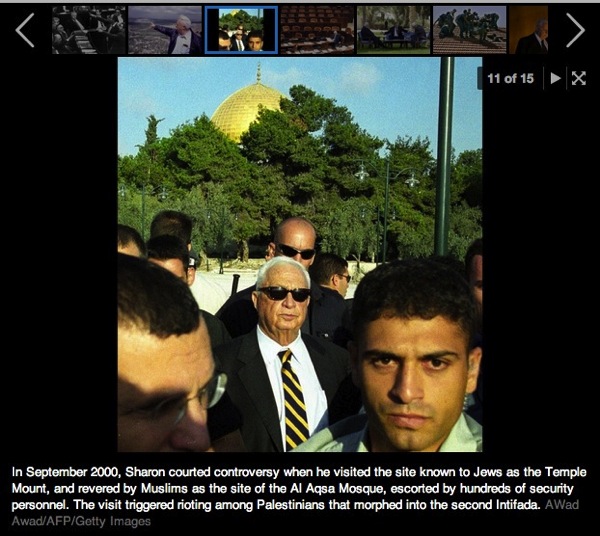 Aljazeera Sharon slide Temple Mount