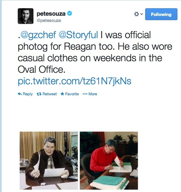 Souza tweet Reagan informal