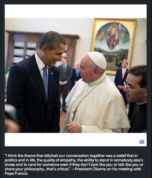 Instagram Mining: whitehouse meets popefrancis