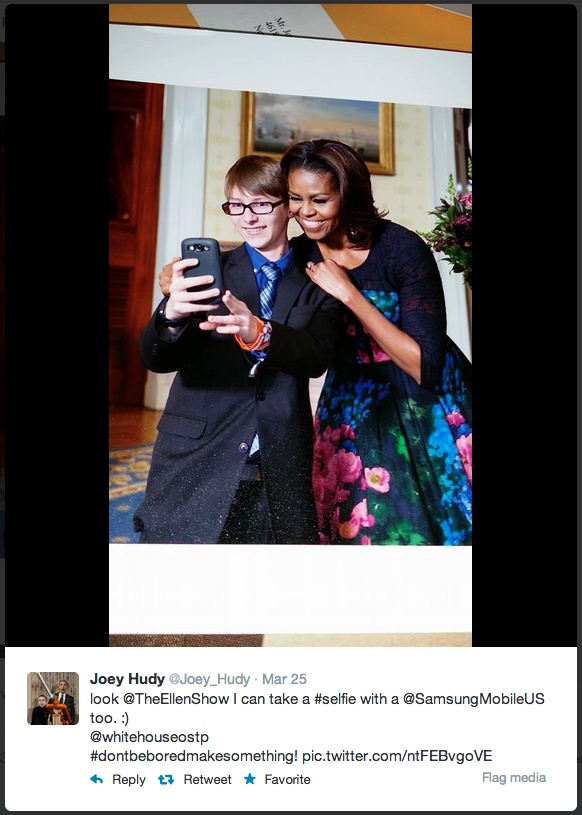 Joey Hudy Samsung Michelle Obama selfie