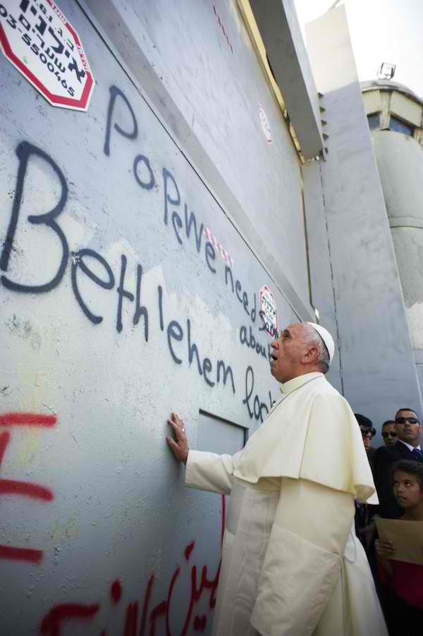 Pope Francis at the Separation Wall