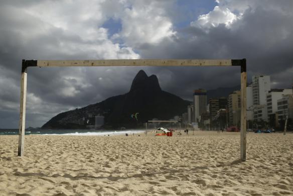 Goal posts Leblon beach Reuters 2