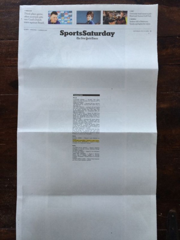 Beyond Print: Larger Meaning of the NYT Sports Page LeBron Cover