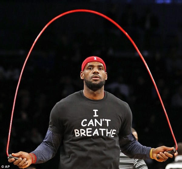 Almost as Striking as LeBron’s “I Can’t Breathe” T-Shirt in Brooklyn Last Night? The “Ferguson Jump Rope."