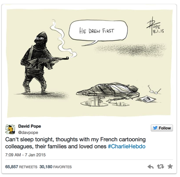 The Cartoonist's Response to the Terrorist Attack on Charlie Hebdo (and How Hard it is to Take a Joke)