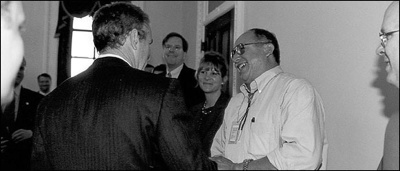 How Karl Rove Took The Drama Out Of The First Bush-Abramoff Photo. (And How He Didn't.)