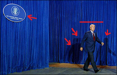 Bush In Crawford: Calling It Curtains