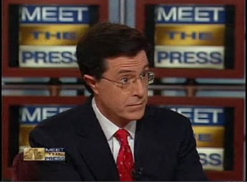 He Might Not Be Serious, But Colbert's Not Kidding
