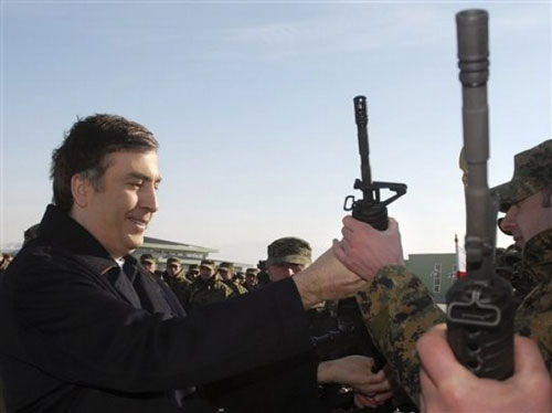 PR-Happy Saakashvili Wasn't Asking For It, Was He, In Flaunting U.S. Weaponry?
