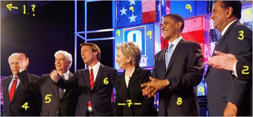 Morning-After Report: The 1 Picture, 6.05 Candidate, 8 Person Democratic Debate